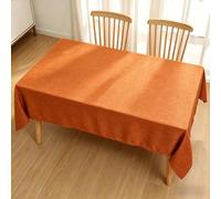 LIHUANE Nappe Rectangulaire 140 x 255 cm Lavable Aspect Lin Nappe Anti-Taches Anti-Tache et Facile d'entretien pour Anniversaire, Mariage, Banquet, Restaurant, Fête, Orange