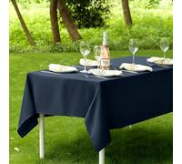 LIHUANE Nappe Rectangulaire 50 x 230 cm Lavable Aspect Lin Nappe Anti-Taches Anti-Tache et Facile d'entretien pour Anniversaire, Mariage, Banquet, Restaurant, Fête, Bleu Marine
