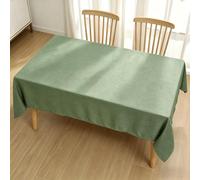LIHUANE Nappe Rectangulaire 70 x 230 cm Lavable Aspect Lin Nappe Anti-Taches Anti-Tache et Facile d'entretien pour Anniversaire, Mariage, Banquet, Restaurant, Fête, Vert Clair