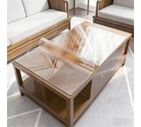 LIHUANE Nappe Rectangulaire 74 x 80 cm Protège Les Rayures Nappe de Protection Transparent - Différentes Tailles pour Table Bureau Meuble, Coins arrondis