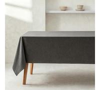 LIHUANE Nappe Rectangulaire 90 x 170 cm Lavable Aspect Lin Nappes Exterieur Anti-Tache et Facile d'entretien pour Anniversaire, Mariage, Banquet, Restaurant, Fête, Gris Foncé