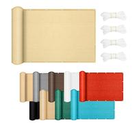 LIHUANE Pare-Soleil 1.1 x 2.9 m Protection UV Coupe-Vent Cache Brise Balcon avec Œillets, Attaches de Câble pour Balcon Exterieur Terrasse Jardin et Serre Câble, Couleur Crème