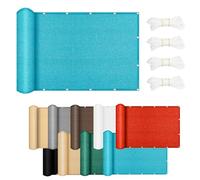 LIHUANE Pare-Soleil 2.1 x 3.6 m Protection UV Coupe-Vent Cache Brise Balcon avec Œillets, Attaches de Câble pour Balcon Exterieur Terrasse Jardin et Serre Câble, Bleu Ciel