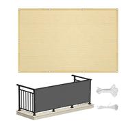 LIHUANE Pare-Soleil 240 x 290 cm Protection UV Coupe-Vent Cache Vue Opaque Nombreuses Tailleset Couleurs pour Balcon Exterieur Terrasse Jardin et Serre Câble, Couleur Crème