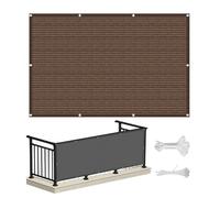 LIHUANE Pare-Soleil 240 x 310 cm Protection UV Coupe-Vent Cache Vue Opaque Nombreuses Tailleset Couleurs pour Balcon Exterieur Terrasse Jardin et Serre Câble, Brun
