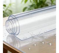LIHUANE Protection de Table 58 x 90 cm Protège Les Rayures Table Transparente Transparent - Différentes Tailles pour La Maison et La Cuisine, Coins arrondis