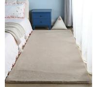 LIHUANE Tapis à Poils Courts 155 x 350 cm Aspect Fourrure Tapis Salon Uni Sobre et Moderne Poils Ras Design Monochrome Moderne pour Salon, Chambre, Cuisine et Chambre d'enfant, Chameau