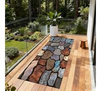 LIHUANE Tapis de Cuisine 70 x 120 cm sur Mesure - Moderne - Antidérapant Lavable Cuisine Runner Antibactérien, Pliable, Fin pour Salle à Manger, Entrée et Porte, Passage, B