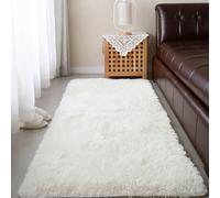 LIHUANE Tapis de Salon 70 x 140 cm Facile à Entretenir Doux Moelleux Moderne Grand Tapis Doux - Antidérapant - Lavable pour Chambre d'enfant, Fille, Garçon, Chambre à Coucher, Blanc cassé