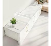 LIHUANE Toile Cirée 74 x 80 cm PVC Transparent Facile à Nettoyer Table Transparente Facile à Nettoyer et Résistante pour La Maison et La Cuisine, Coins arrondis