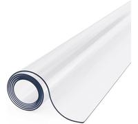 LIHUANE Toile Cirée 78 x 162 cm Protège Les Rayures Protection Table Transparent Transparent - Différentes Tailles pour La Maison et La Cuisine, Angle Droit