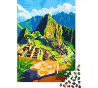 lihuogongsio Machu Picchu 1000 Pièces Puzzle pour Adultes Puzzle De Qualité Supérieure Cadeau Amusement Puzzles Décor À La Maison Aide À La Relaxation Cadeau Unique 1000pcs (75x50cm)
