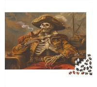 lihuogongsio Pirate Puzzle 1000 Pièces Adultes Le Style Baroque Cadeau pour Les Amants Ou Les Amis Décoration Intérieure Idée Cadeau Collection d'art Qualité Premium Multi Colour 1000pcs (75x50cm)