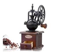 Lihuzmd Moulin à café Manuel: Moulin à café à manivelle de Style Vintage Noyau de broyage en céramique avec réglages de mouture et tiroir de récupération
