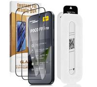 LiiLaa Lot de 2 verres blindés pour Xiaomi Poco F9 Pro | Installation automatique, film de protection d'écran en verre trempé 9H+, compatible avec coque, résistant aux chocs et aux