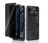 Liilaa Verre Trempé Anti-Espion pour Nothing phone 3, 2 Pièces Protection Écran de Confidentialité et 2 Pièces Protecteur Caméra Arrière, Dureté 9H Glass Privacy Film
