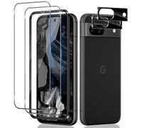 Liilaa Verre Trempé pour Google Pixel 8a, 2 Pièces Film Protection écran et 2 Pièces Caméra Arrière Protecteur, Anti-Rayures,Dureté 9H Glass, HD Transparent