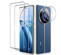 Liilaa Verre Trempé pour Realme 12 Pro/12 Pro Plus/12 Pro+ 5G, 2 Pièces Film Protection écran et 2 Pièces Caméra Arrière Protecteur, Anti-Rayures,Dureté 9H Glass, HD Transparent