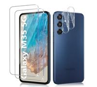 Liilaa Verre Trempé pour Samsung Galaxy M35 5G, 2 Pièces Film Protection écran et 2 Pièces Caméra Arrière Protecteur, Anti-Rayures,Dureté 9H Glass, HD Transparent