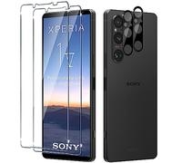 Liilaa Verre Trempé pour Sony Xperia 1 V, 2 Pièces Film Protection écran avec 2 Pièces Caméra Arrière Protecteur, Anti-Rayures, Dureté 9H Glass, HD Transparent