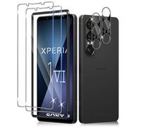 Liilaa Verre Trempé pour Sony Xperia 1 VII, 2 Pièces Film Protection écran et 2 Pièces Caméra Arrière Protecteur, Anti-Rayures,Dureté 9H Glass, HD Transparent
