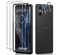 Liilaa Verre Trempé pour Sony Xperia 10 VI, 2 Pièces Film Protection écran et 2 Pièces Caméra Arrière Protecteur,Dureté 9H Glass, HD Transparent, Anti-Rayures