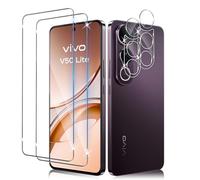Liilaa Verre Trempé pour VIVO V50 Lite 4G/5G, 2 Pièces Film Protection écran et 2 Pièces Caméra Arrière Protecteur, Anti-Rayures,Dureté 9H Glass, HD Transparent