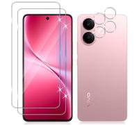 Liilaa Verre Trempé pour VIVO V60 Lite 4G/5G, 2+2 Pièces Film Protection écran avec Protecteur d'Objectif Caméra, Dureté 9H Glass, HD Transparent, Anti-Rayures
