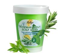 Liillya Gommage Cuir Chevelu au Romarin & Menthe Pousse Cheveux Shampoing Antipelliculaire 2-en-1 Exfoliant Shampoing Clarifiant, Anti-démangeaisons, Cheveux Gras & Chute, Scalp Scrub 250ml