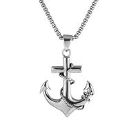 Liitata Collier avec pendentif ancre nautique - Chaîne Rock Gothique Punk Hip Hop Colliers pour hommes et femmes - Style 4