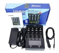 LiitoKala Lii-600 LCD 18650 1.2V 3.7V 14500 18350 18500 21700 26700 26650 AA AAA Nilaissée/CD Chargeur de Batterie Lithium-ion - Type Lii-600 set C cable-EU