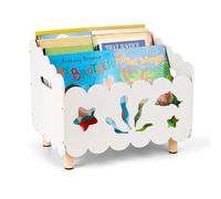 Liitrton Bibliothèque Montessori en bois pour chambres d'enfants, tout-petits avec 3 séparateurs réglables, bibliothèque pour petit enfant pour rangement de livres et jouets (blanc)