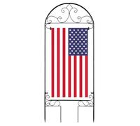 Liitrton Support de drapeau de jardin | Support de drapeau de cour pour drapeaux de 35,6 x 63,5 cm maximum | Piquet de drapeau de jardin en métal pour l'extérieur | Support de drapeau saisonnier pour
