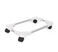 Liitrton Support de processeur mobile réglable pour ordinateur avec 4 roulettes - Compatible avec la plupart des PC (blanc)