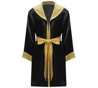 LiiYii Costume De Boxe Enfant Garçon Tenue D Entraînement De Boxeur Kick-thai Muay Thai Mma Kickboxing Kickboxer Déguisements Fantaisie Noir A 7-8 ans