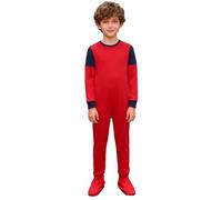LiiYii Enfants Garçons Combinaison Adaptée Salopette Adaptés Aux Besoins Spéciaux Combinaison Sensorielle Pour Besoins Spéciaux Jumpsuit Vêtements Adaptés Overalls Rouge 7-8 ans