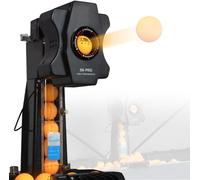 LIJBDDM Robot de tennis de table Machine de balle de ping-pong - Lanceur de tennis de table multi-rotation avec filet de récupération de balle, collecte automatique et machine de service pour