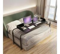 LIJBDDM Table De Lit pour Ordinateur Portable,Table De Chevet Réglable à roulettes Table De Chevet Réglable pour Bureau, Lit, Canapé, Hôpital, Lecture(Color:Noir)