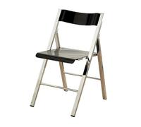 LIJCHGAO Chaise Pliante empilable en Cristal Chaise Pliante en Acrylique Transparent Tabouret Portable Pliable pour Salon pour Cuisine Bar événem(Black)