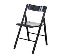 LIJCHGAO Chaise Pliante en Acrylique Chaise De Jardin Siège De Salon Tabouret De Salle À Manger Transparent pour Salle à Manger Bureau Activités de conférence(Black)