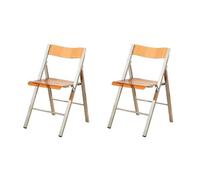 LIJCHGAO Chaise Pliante Moderne en Acrylique Transparent Chaises De Salle À Manger Transparent Tabouret de Salle à Manger Pliantes pour Salle à Manger Salon Jardin Lot de 2(Orange)