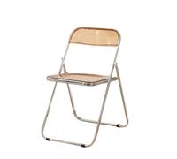 LIJCHGAO Chaises de Salle à Manger Pliantes Tabouret Pliante empilable en Cristal sans Assemblage Chaise Transparente pour Vanité Convient pour Salle à Manger Salon(Brown)