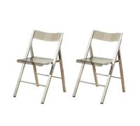 LIJCHGAO Lot de 2 Chaise Pliante empilable en Cristal Chaise Pliante Moderne en Acrylique Transparent Chaises de Salle à Manger Pliantes pour Meuble de Terrasse Balcon Patio(Smoky Gray)