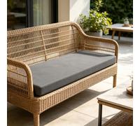 LIJIAO Coussin Banquette Coussins pour Bancs de Jardin 60x60cm Gris Foncé | Coussin Sur Mesure Banquette Banc Personnalisable En Tailles, Déhoussable Antidérapant, Pour Terrasse, Baie Vitrée