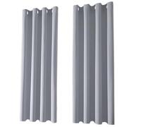 LIJIAO Douceur D'Intérieur, Rideau à Oeillets 50 x 140 cm Thermique Isolant Anti Froid Chaleur Rideau Maison Cuisine Occultant Installation Facile pour Chambre Maison, Gris Clair