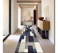 LIJIAO Tapis de Cuisine de Couloir Anti-Taches 40 x 270 cm Lavable & Antistatique Tapis de Passage Facile à Nettoyer avec Support antidérapant pour Salon Couloir, A