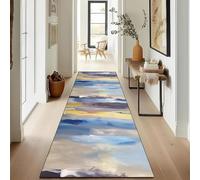 LIJIAO Tapis de Cuisine Super absorbants 80 x 480 cm Facile à Nettoyer Tapis de Passage Cuisine, Couloir avec Support antidérapant pour Couloir Passage, C