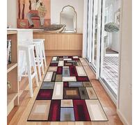 LIJIAO Tapis de Passage Tapis Cuisine 110 x 230 cm Lavable & Antistatique Tapis de Passage Facile à Nettoyer avec Support antidérapant pour Salon Couloir, F