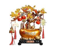 Lijiaxiuyc-101 Bonsaï en Cristal Arbre à Argent Feng Shui en Cristal, avec Lingot d'or, décoration de Bureau for la Maison Décor de Table(Gold)