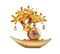 Lijiaxiuyc-101 Bonsaï en Cristal Arbre Porte-Bonheur en Cristal de Table, décoration Bureau for Pendaison crémaillère Décor de Table(Gold)